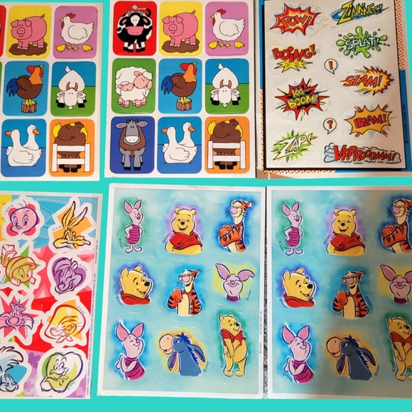 VINTAGE STICKER LOT 1990'S~ HALLMARK DISNEY ~ HANNAH BARBARA ~ WARNER BROTHERS ~ - Picture 3 of 4